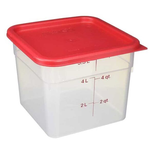 Cambro 6SFSPP190 Translucent Food Container With Lid, 6-Quart