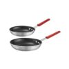 Tramontina Set of 2 Silvertone Aluminum Frying Pans (8 and 10 in.)